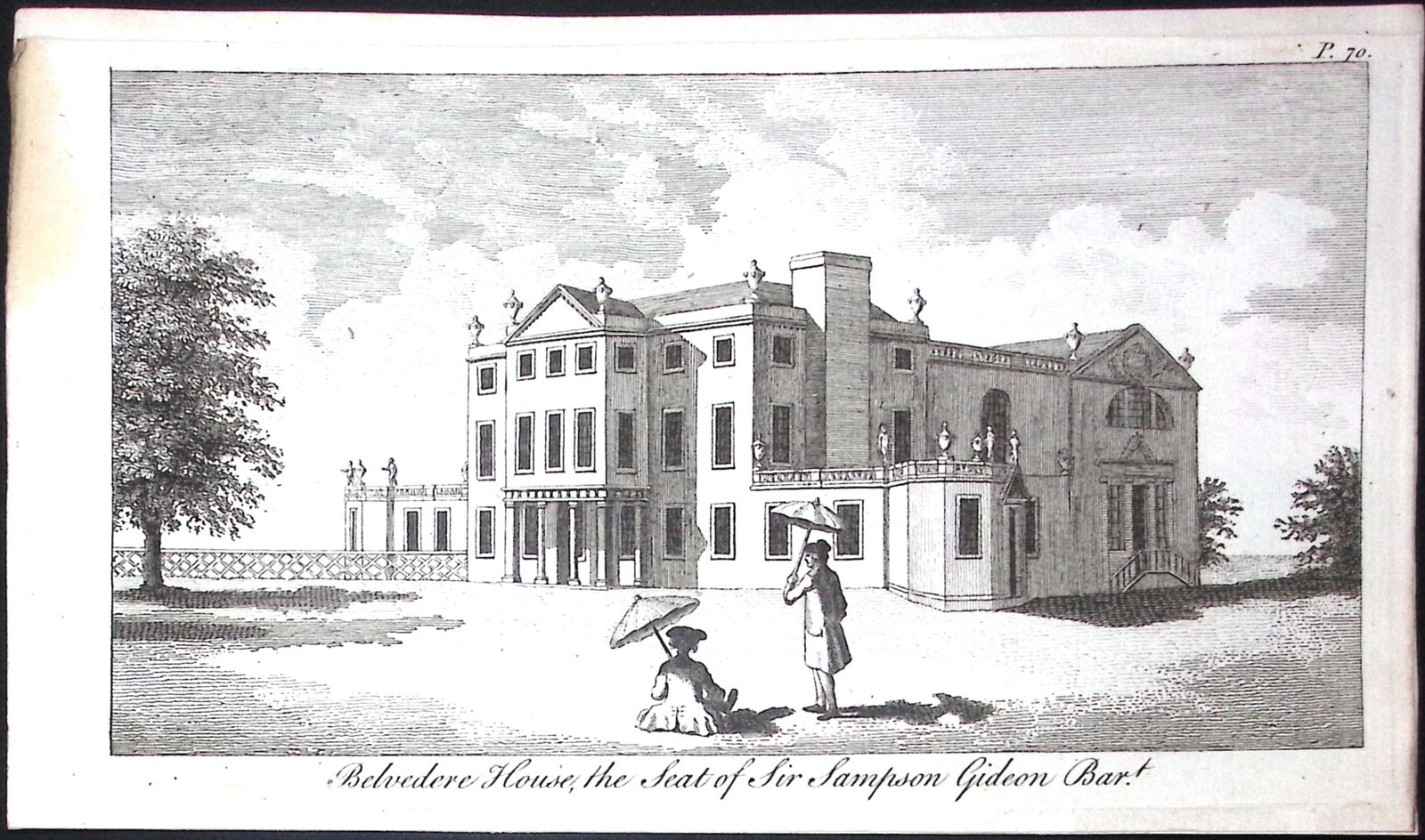 Kent Belvedere House Rare Georgian Copper Antique 1776 Engraving-113.: Title: Kent Belvedere House Rare Georgian Copper Antique 1776 Engraving-113. Description: This Nearly 250-Year-Old Antique Piece Was Removed from an Edition of. A N