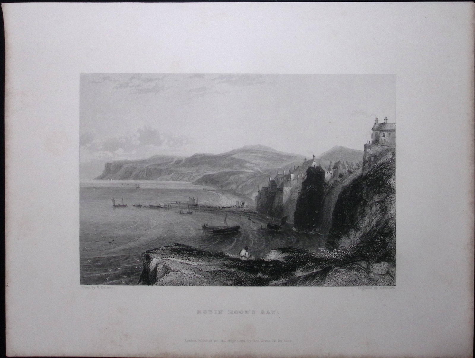 Burlington Quay Yorkshire WH Bartlett 183 Years-Old Antique Steel Engraving-36: Title: Burlington Quay Yorkshire WH Bartlett 183 Years-Old Antique Steel Engraving-36 Description: This Steel Engraved Print Has Been Removed from an Antique 1842 Edition o