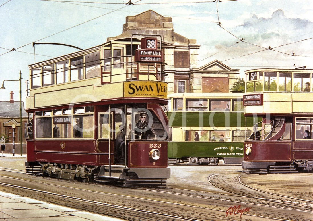 Liverpool Tram 555 Route 38 to Penny Lane Large Metal Wall Art: Title: Liverpool Tram 555 Route 38 to Penny Lane Large Metal Wall Art Description: ★ Approx Size 12” x 8” (Inches) 300 x 200 (mm). ★ Our Met