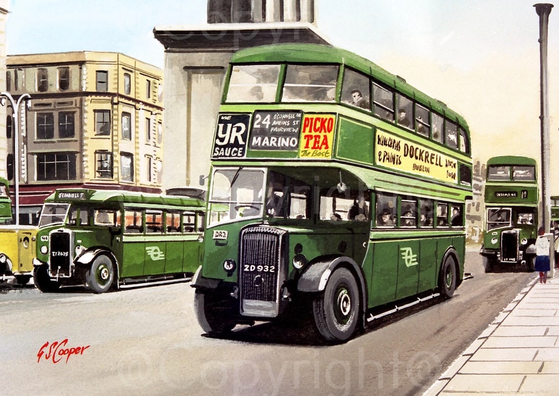 Dublin CIE Bus 1950's O'Connell St Nostalgic Irish Memories Metal Wall Art: Title: Dublin CIE Bus 1950's O'Connell St Nostalgic Irish Memories Metal Wall Art Description: ★ Approx Size 12” x 8” (Inches) 300 x 200 (mm). 