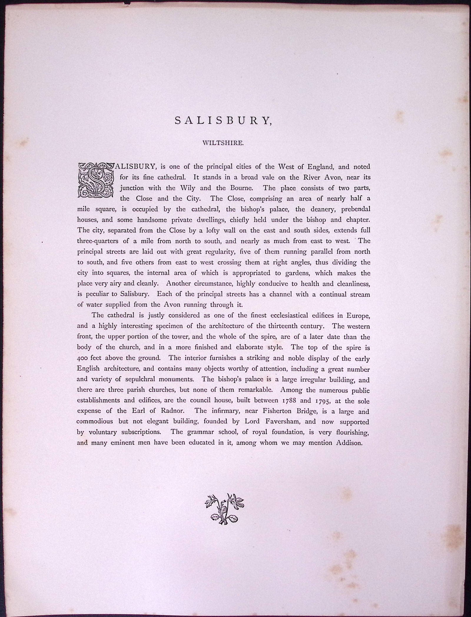 J.M.W Turner Rare “City of Salisbury” 1873 Picturesque Views in England-58 - 2