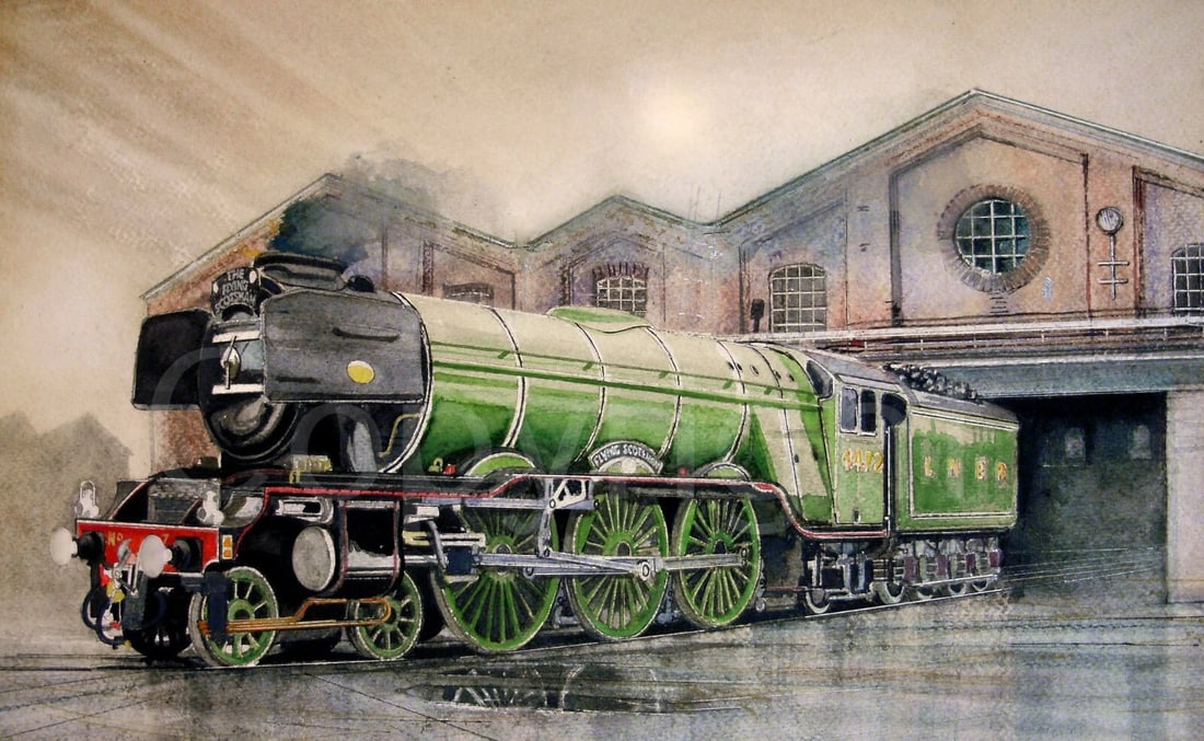 The Flying Scotsman Steam Locomotive large Metal Wall Art: Title: The Flying Scotsman Steam Locomotive large Metal Wall Art Description: ★ Approx Size 12” x 8” (Inches) 300 x 200 (mm). ★ Our Metal Ar