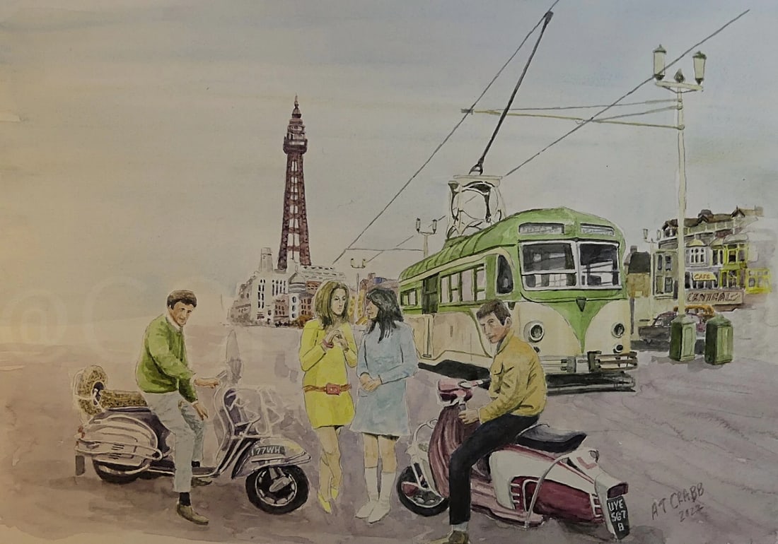Mods On The Prom Blackpool Vespa & Lambretta's Nostalgic 1960's Metal Wall Art: Title: Mods On The Prom Blackpool Vespa & Lambretta's Nostalgic 1960's Metal Wall Art Description: ★ Approx Size 12” x 8” (Inches) 300 x 200 (mm).