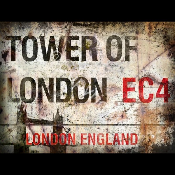 Tower Of London The British Royalty Iconic London Street Sign Metal Wall Art: Title: Tower Of London The British Royalty Iconic London Street Sign Metal Wall Art Description: ★ Approx Size 12” x 8” (Inches) 300 x 200 (mm). &