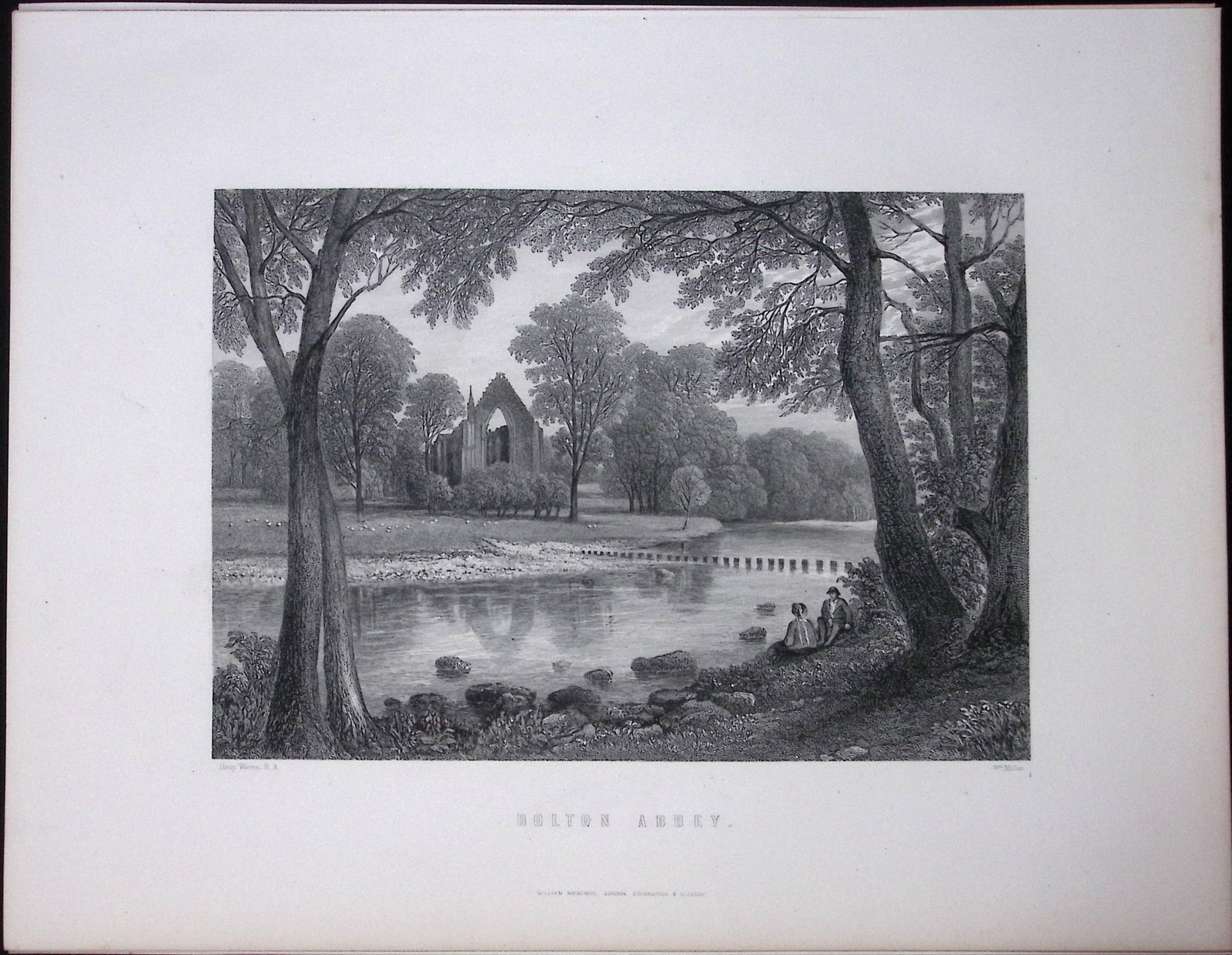 Yorkshire View of Bolton Abbey Victorian Antique 150 Years-Old Engraving-19: Title: Yorkshire View of Bolton Abbey Victorian Antique 150 Years-Old Engraving-19 Description: This Antique Print Was Removed from an Edition of. Yorkshire Past and Present b