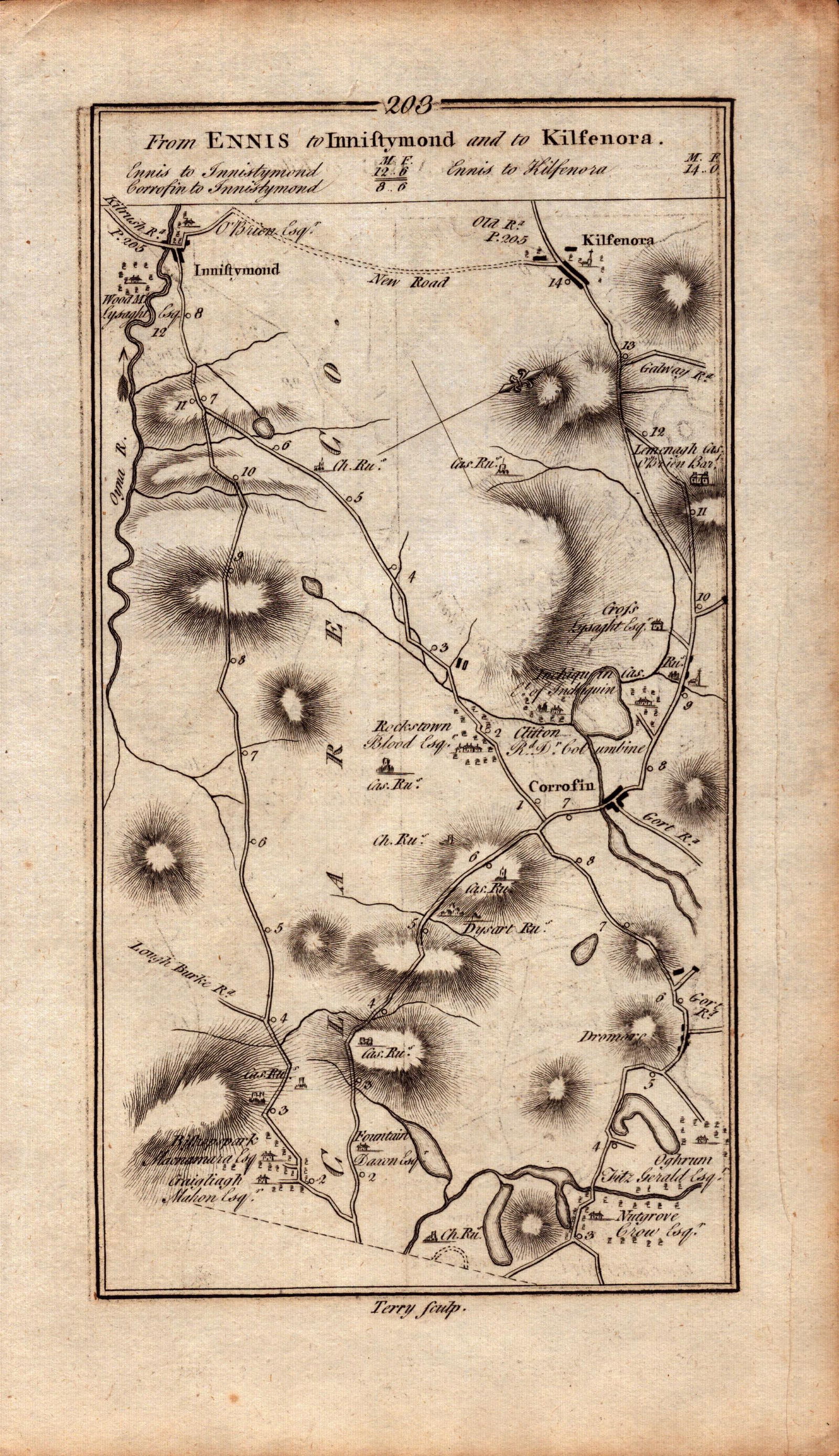 Ireland Rare Antique 1777 Map Corofin Ennistimon Kildysart Kilrush Co Clare-204: Title: Ireland Rare Antique 1777 Map Corofin Ennistimon Kildysart Kilrush Co Clare-204 Description: This Rare Irish Road Map Has Been Removed from a First Edition Copy of. <
