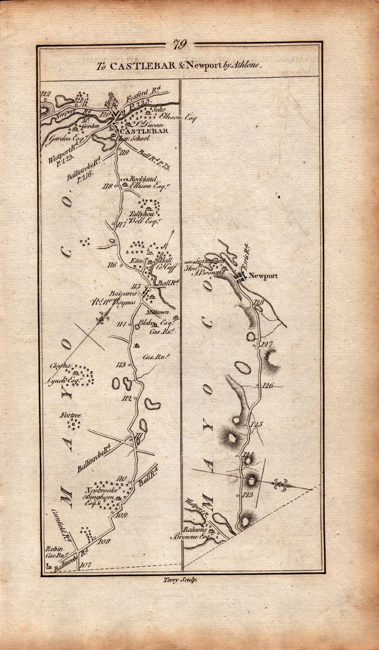 Ireland Rare Antique 1777 Map Dublin Co Galway Co Mayo Castlebar Dunmore-80 - 2