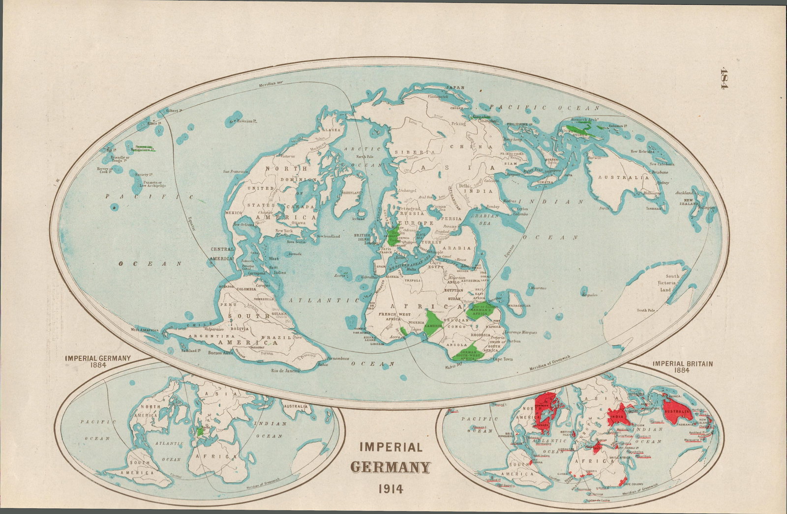 WW1 Imperial Germany 1914 Coloured Antique Detailed Map 1922. (1 of 2)