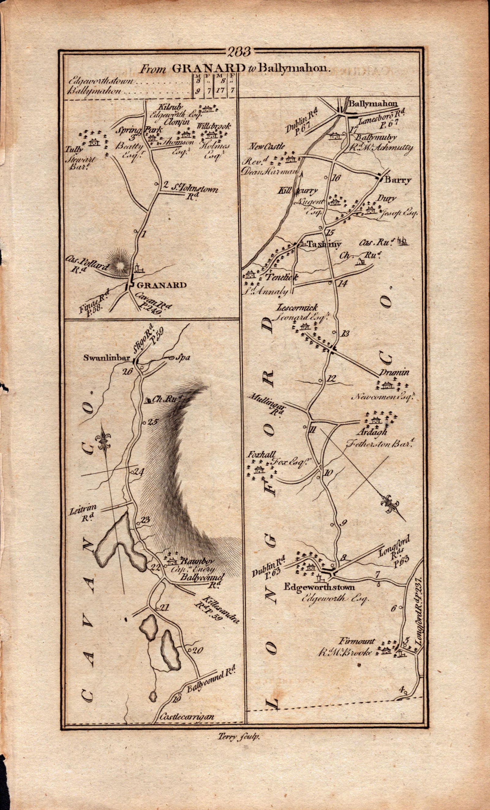 Ireland Rare Antique 1777 Map Ballymahon Carrick On Shannon Leitrim Longford-234 - 2