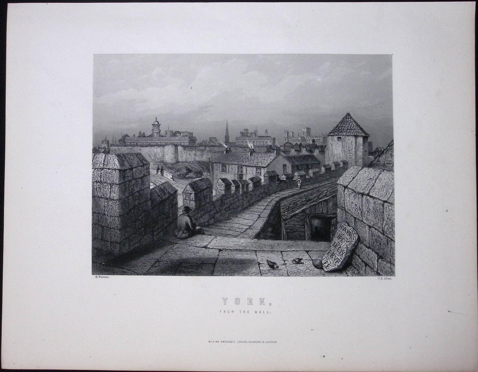 Yorkshire View of The City of York Antique 150 Years-Old Engraving-6: Title: Yorkshire View of The City of York Antique 150 Years-Old Engraving-6 Description: This Antique Print Was Removed from an Edition of. Yorkshire Past and Present by Thoma