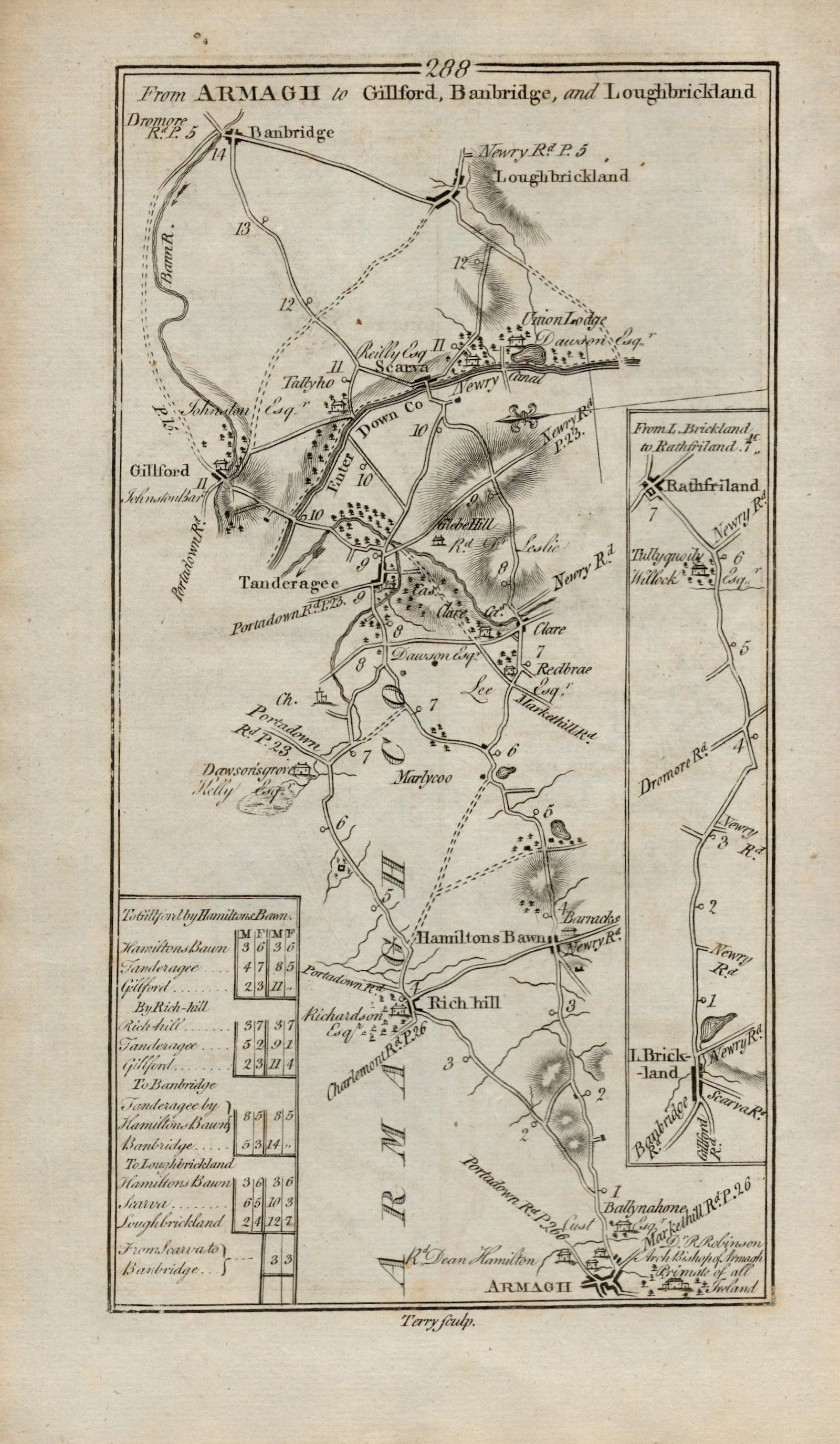 Ireland Rare Antique 1777 Map Strabane Armagh Banbridge Downpatrick Belfast-288.: Title: Ireland Rare Antique 1777 Map Strabane Armagh Banbridge Downpatrick Belfast-288. Description: This Rare Irish Road Map Has Been Removed from a First Edition Copy of. Ta