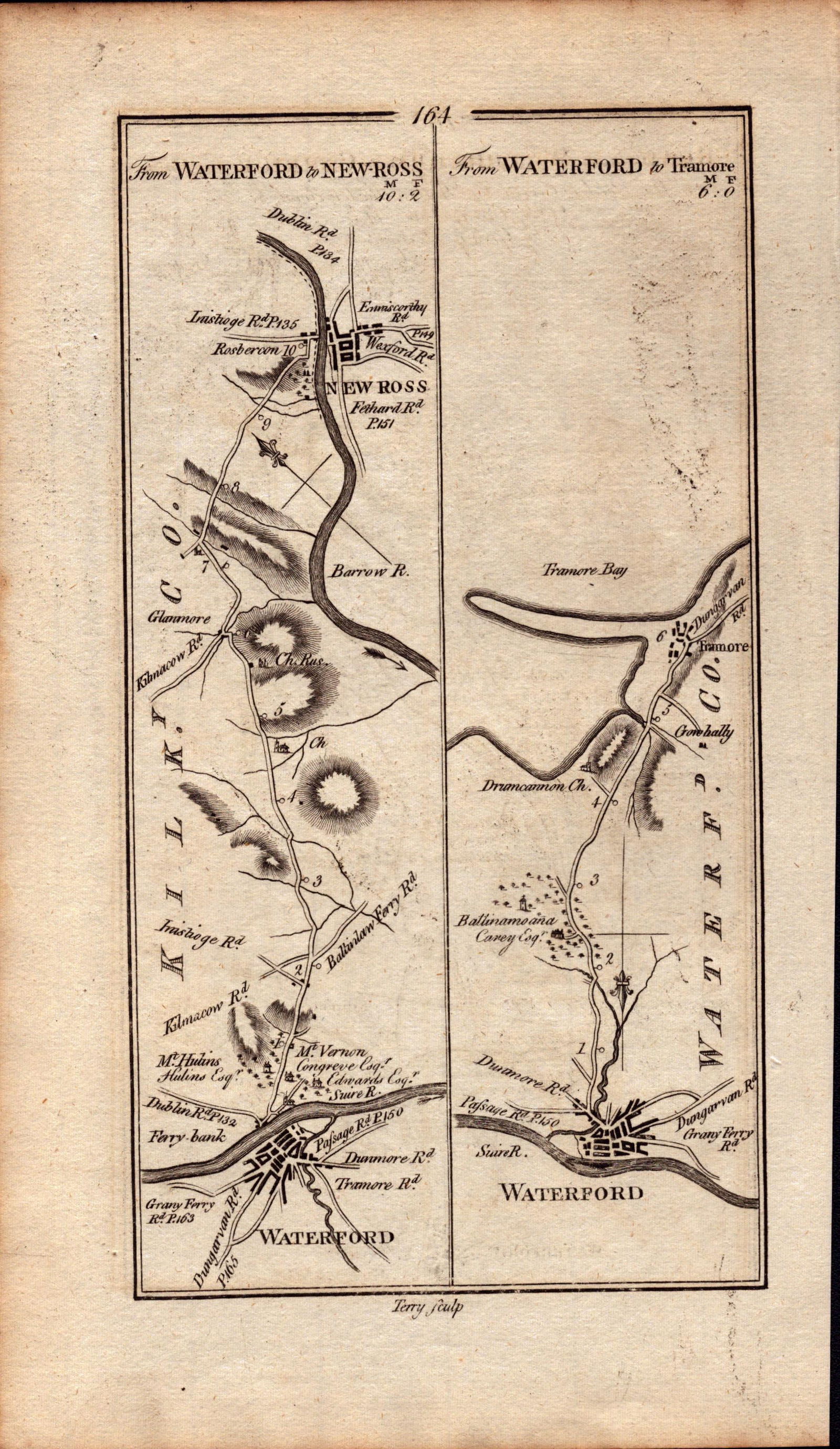 Ireland Rare Antique 1777 Map Waterford Portlaw New Ross Carrick-on-Suir-165 - 2