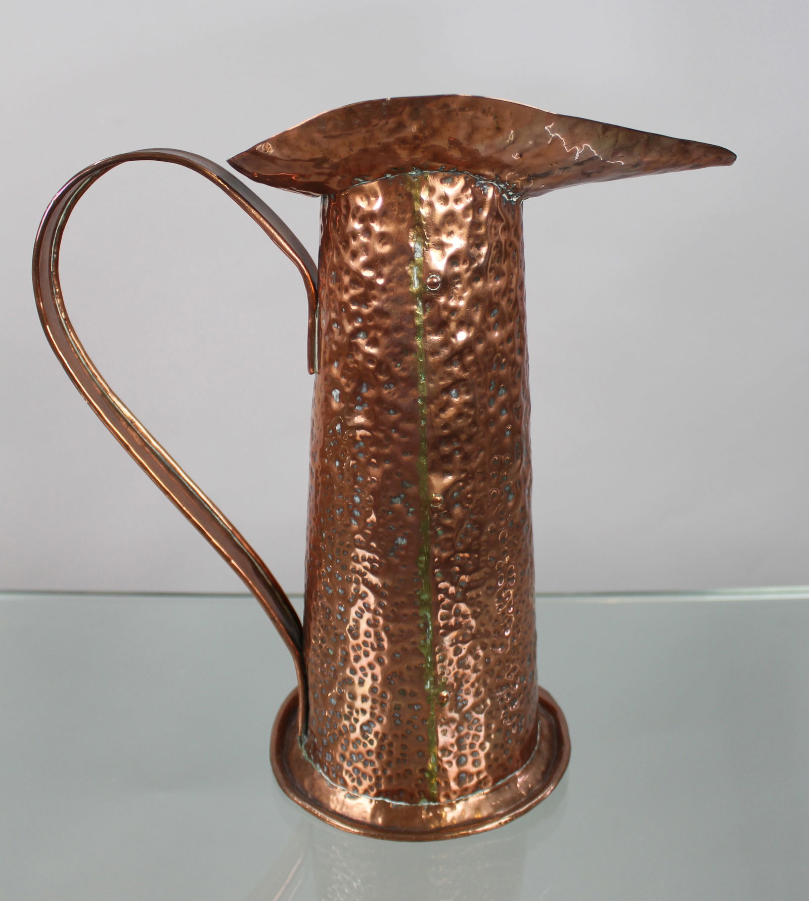 Large Arts & Crafts Hammered Copper Jug, c.1900 - 6