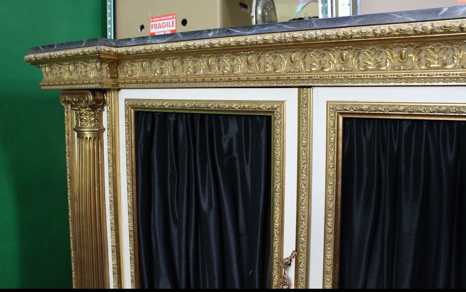Impressive Neoclassical-Style Painted and Gilt Credenza - 10