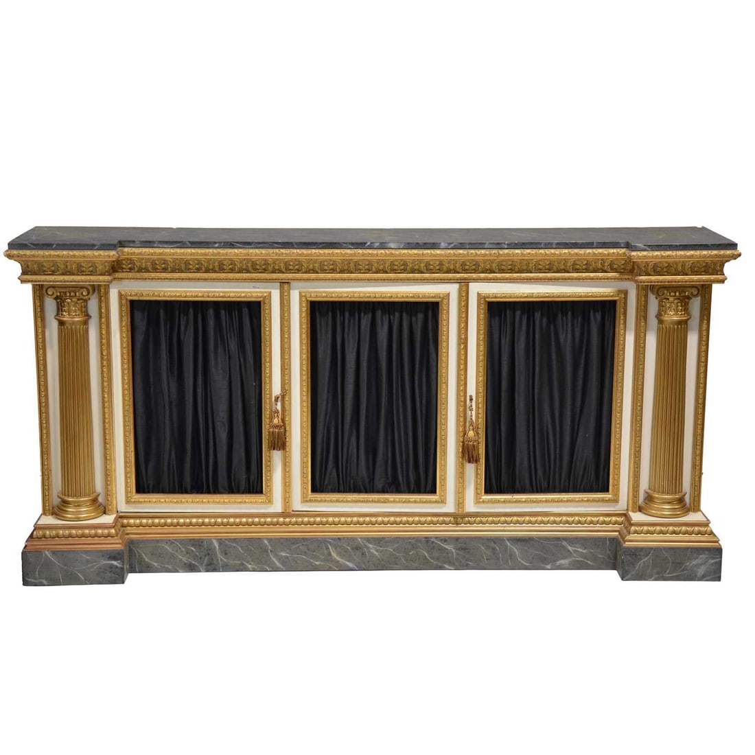 Impressive Neoclassical-Style Painted and Gilt Credenza - 19