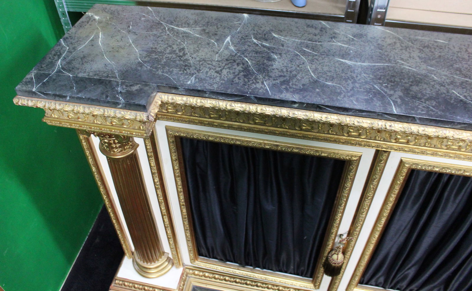 Impressive Neoclassical-Style Painted and Gilt Credenza - 3