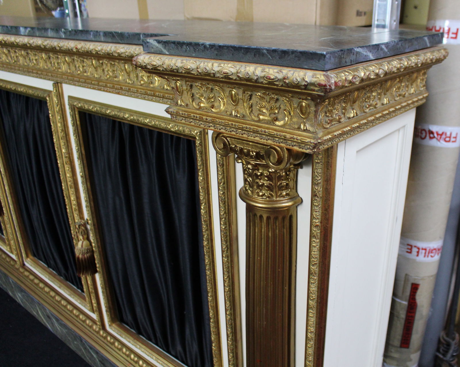 Impressive Neoclassical-Style Painted and Gilt Credenza - 6