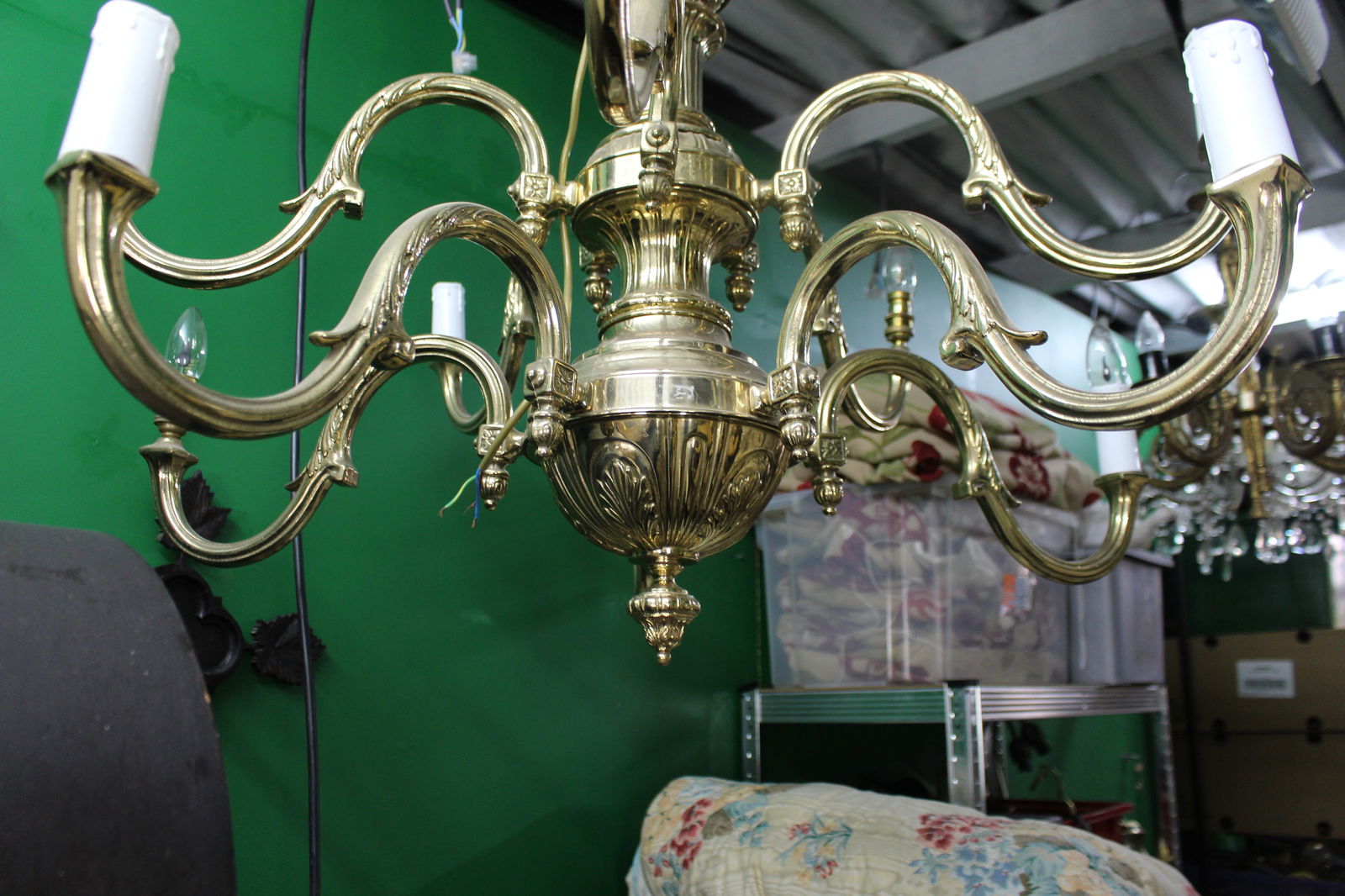 Very Heavy Brass Chandelier - 3