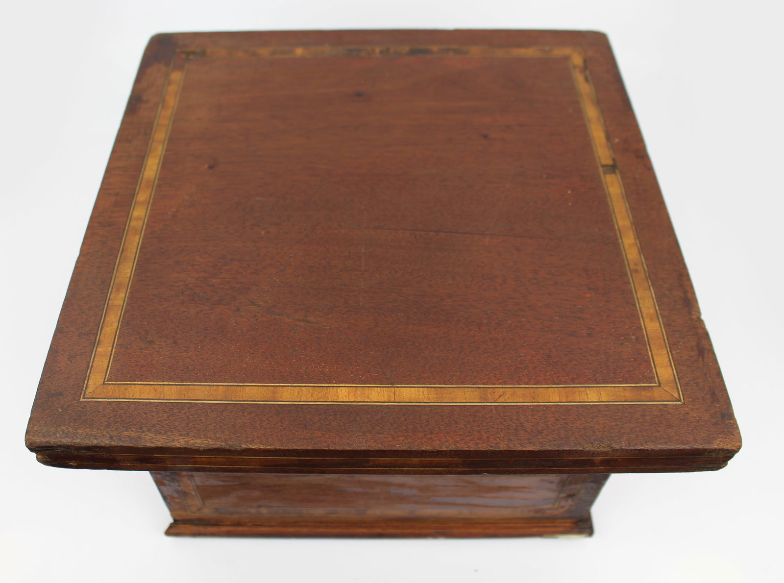 Late Victorian Mahogany Inlaid Pedestal Top Stand - 5