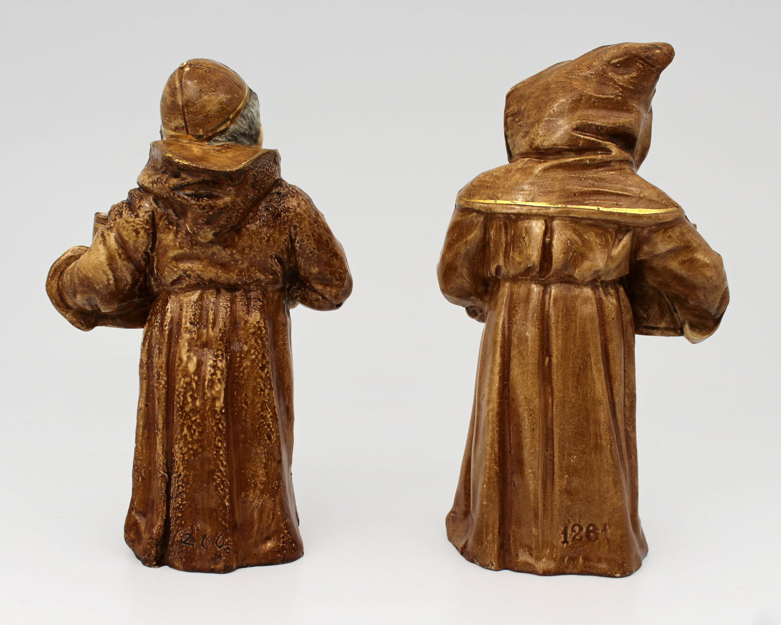 Pair of Early 20th Century Austrian Ceramic Monk Figures - 2
