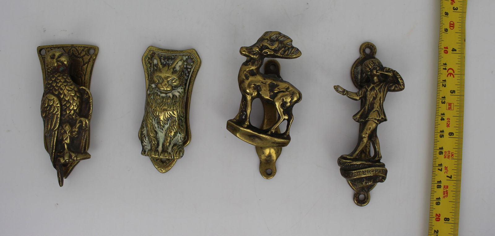 Set of 4 Vintage Brass Door Knockers - 3