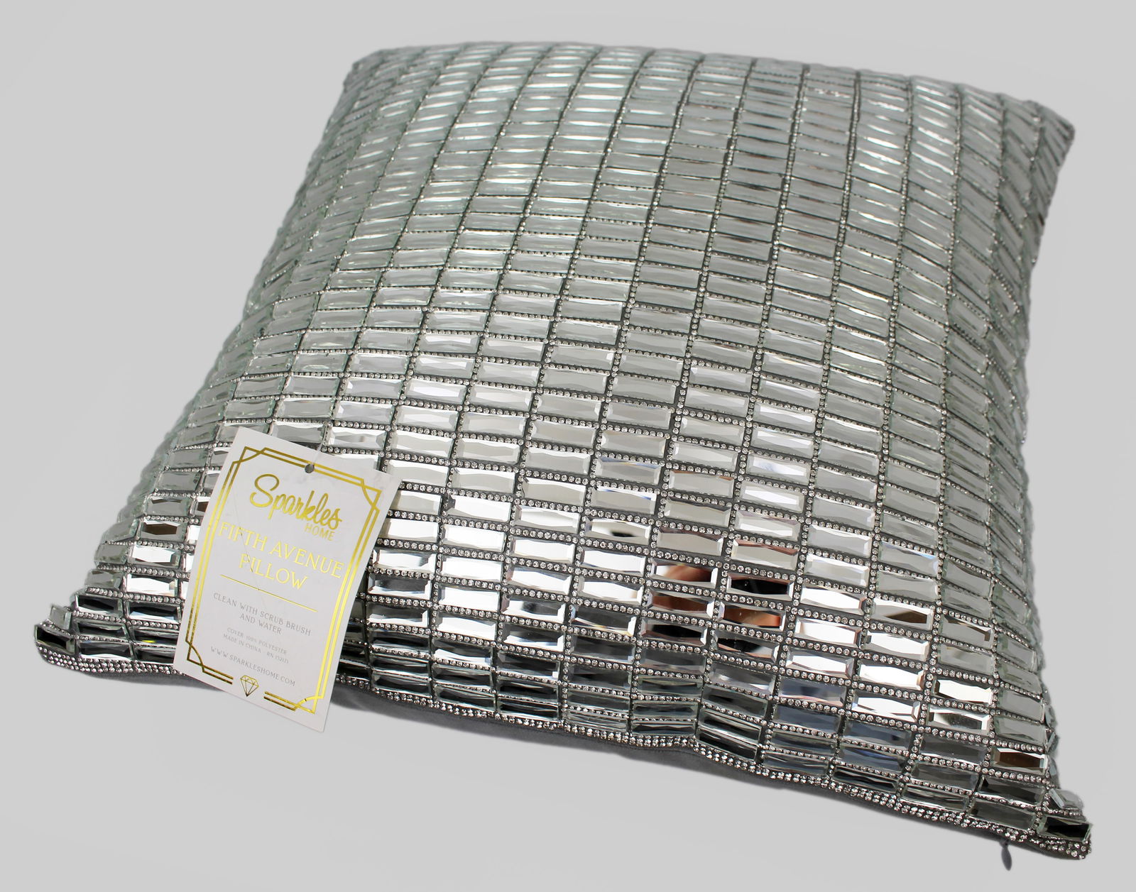 Exquisite Mirror Glass Decorative Pillow (38 x 38 cm) - 4