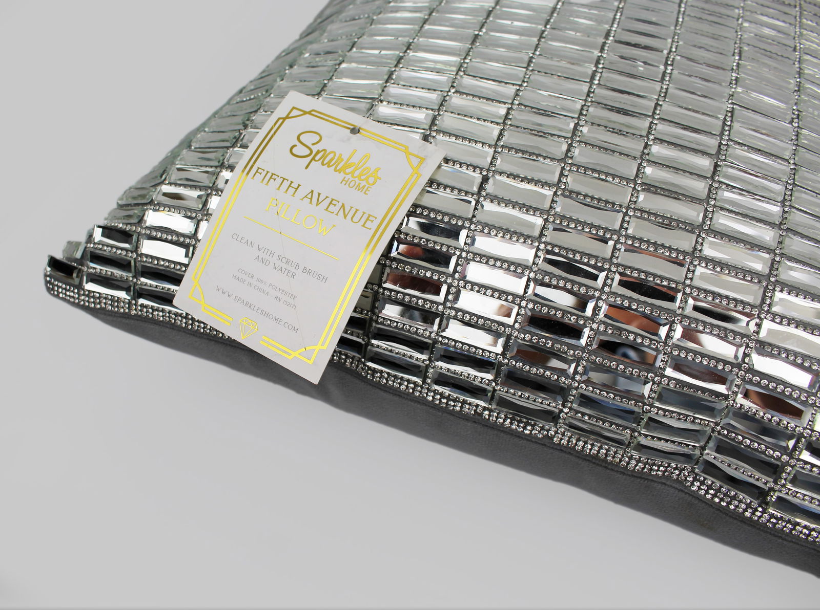 Exquisite Mirror Glass Decorative Pillow (38 x 38 cm) - 6