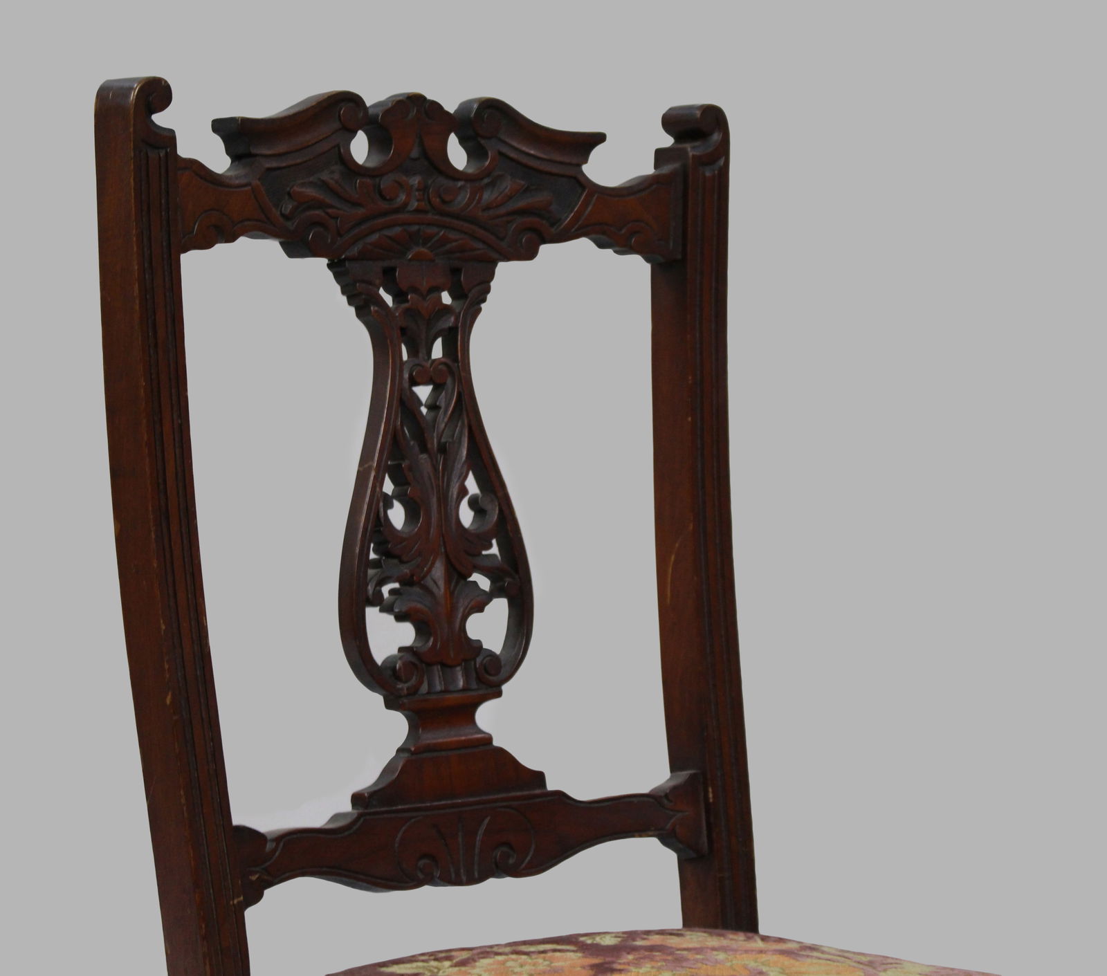 Edwardian Mahogany Nursing Chair with Upholstered Seat - 2