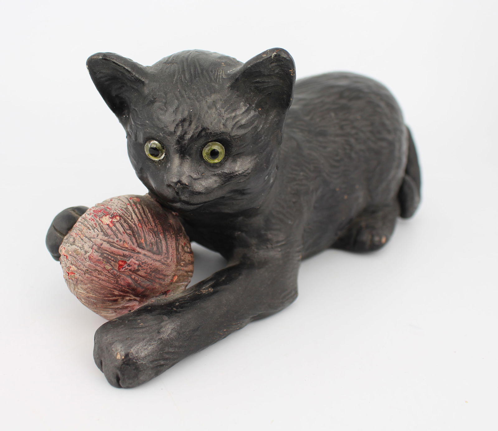Antique Bretby Pottery Cat with Ball of Wool (Model 1518) - 8