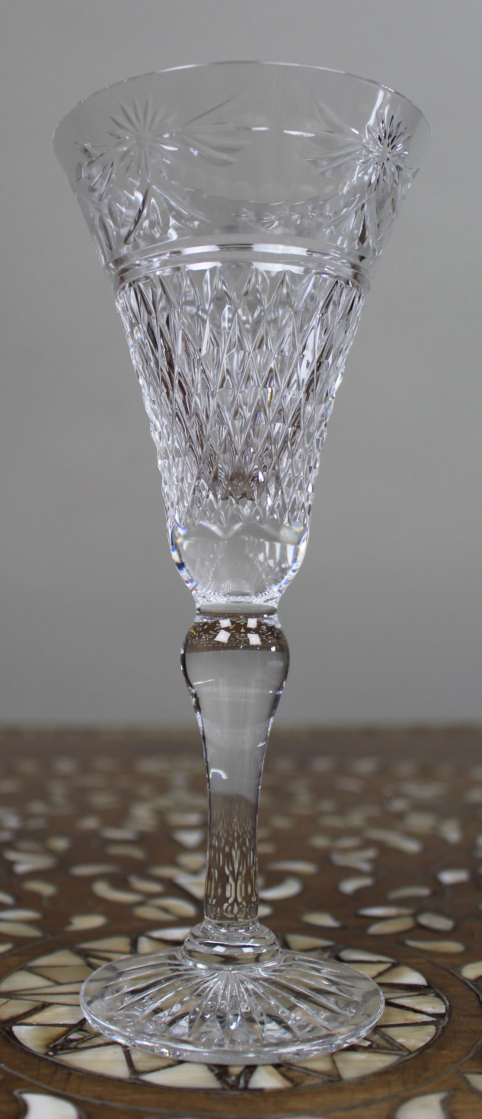 Set of 6 Fine Stuart Crystal Beaconsfield Cut Wine Glasses - 10