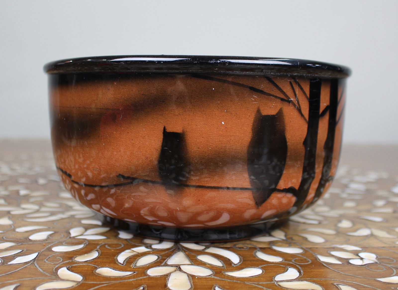 Studio Pottery Owl Bowl - 2