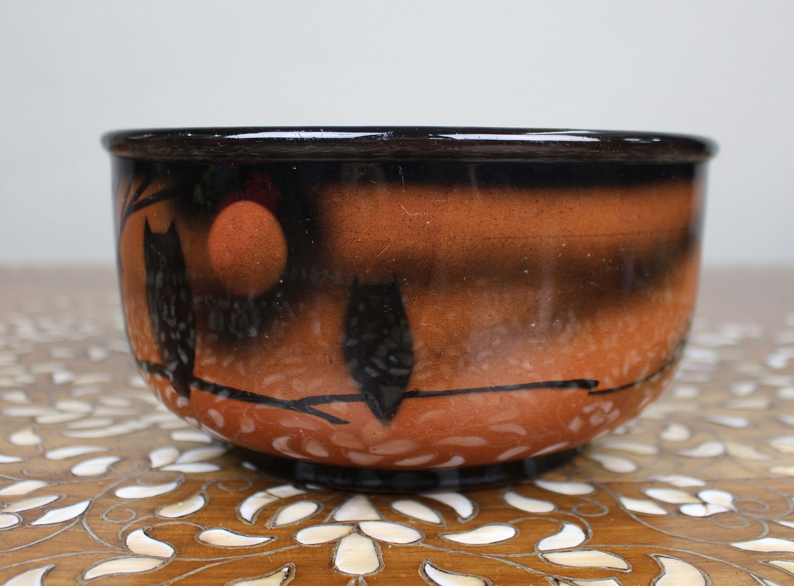 Studio Pottery Owl Bowl - 3