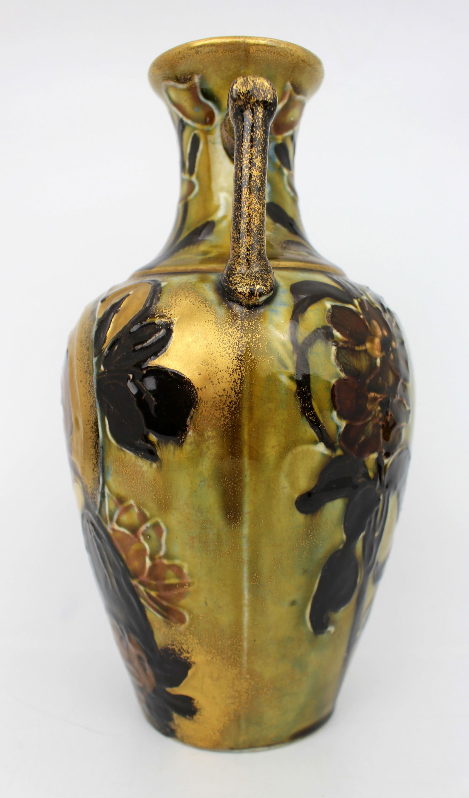Bohemian Art Nouveau Portrait Vase, in the Manner of Amphora, c.1900 - 5