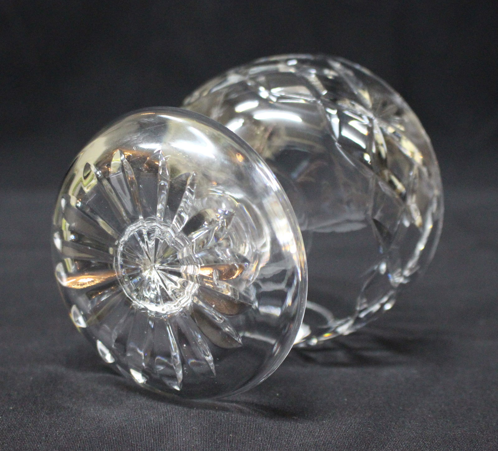 Set of 6 Vintage Cut Glass Crystal Sundae Dishes - 6