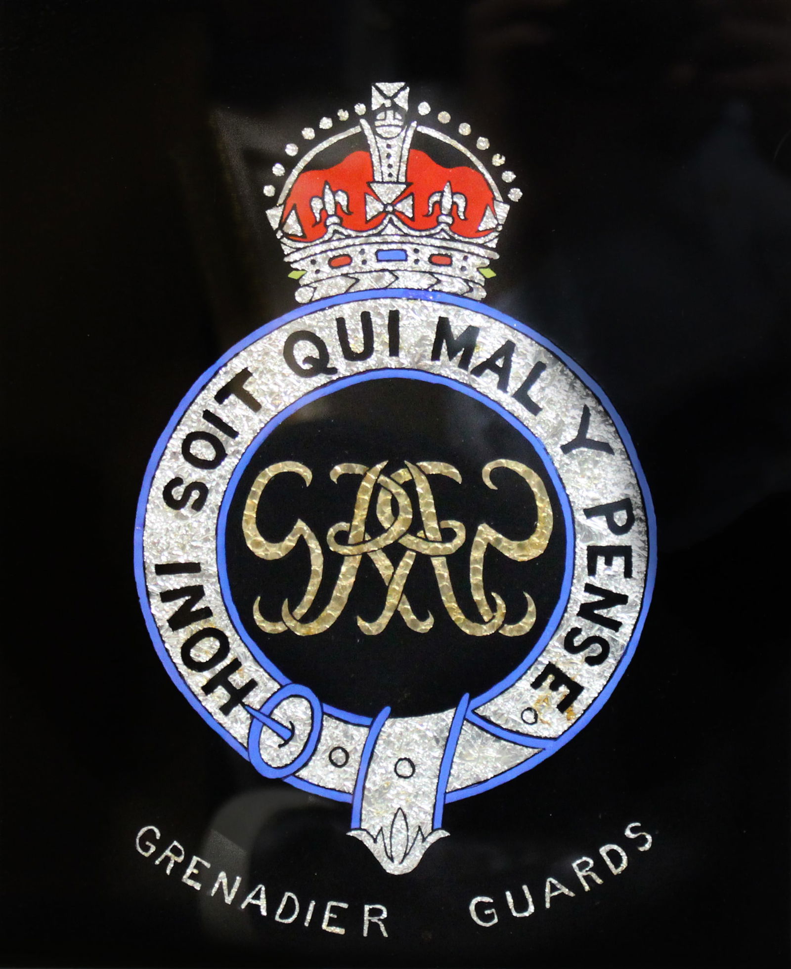 Set of 3 Military Regiment Foil Artworks Set in Gilt Frames - 3