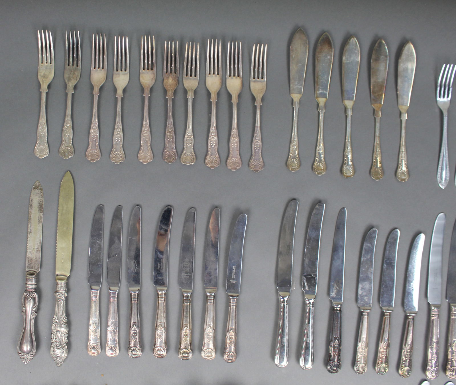 Large Mixed Lot of Vintage Silver-Plated Cutlery – King’s Pattern – 95 Pieces - 2