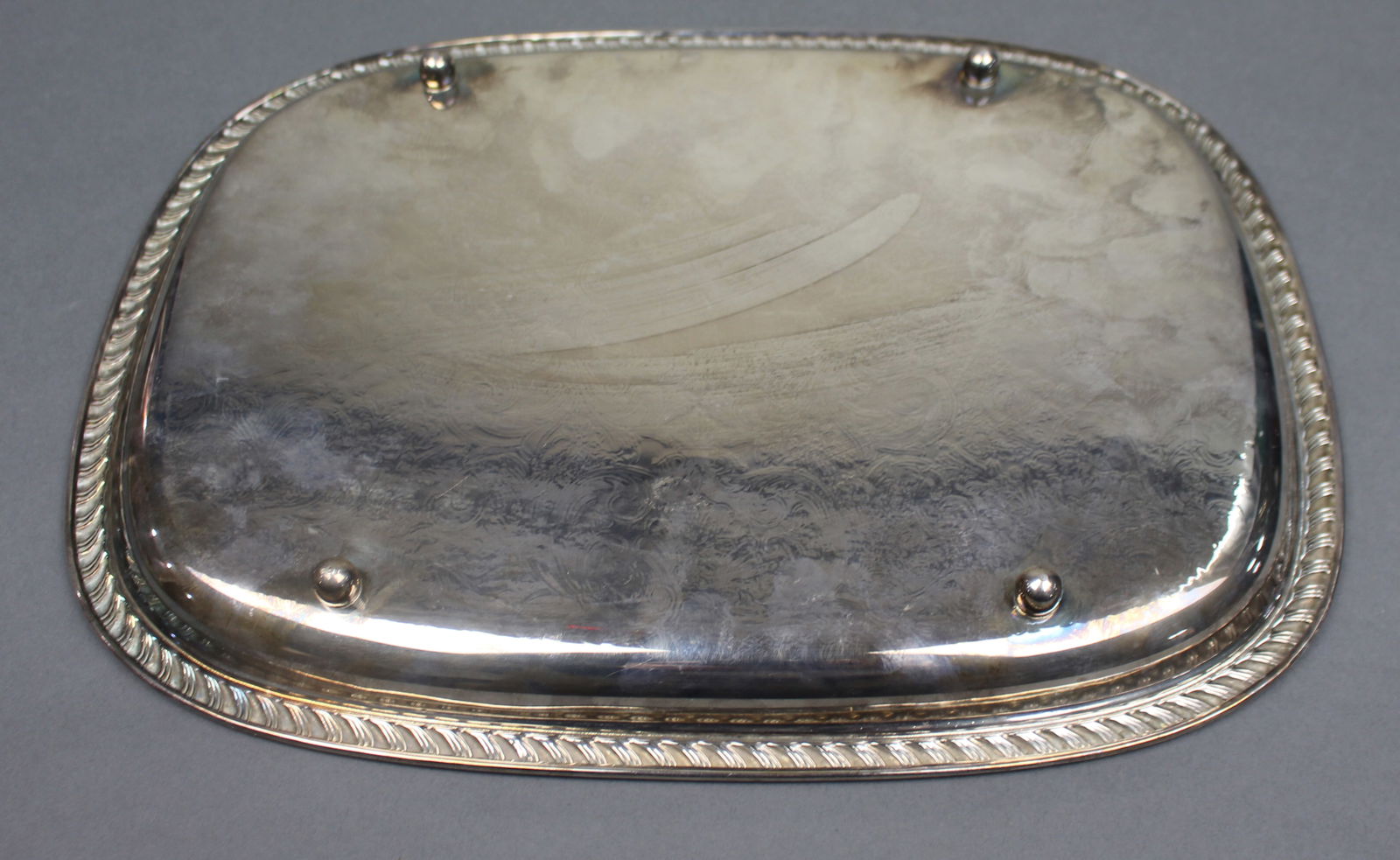 Vintage Silver Plated Serving Tray - 4
