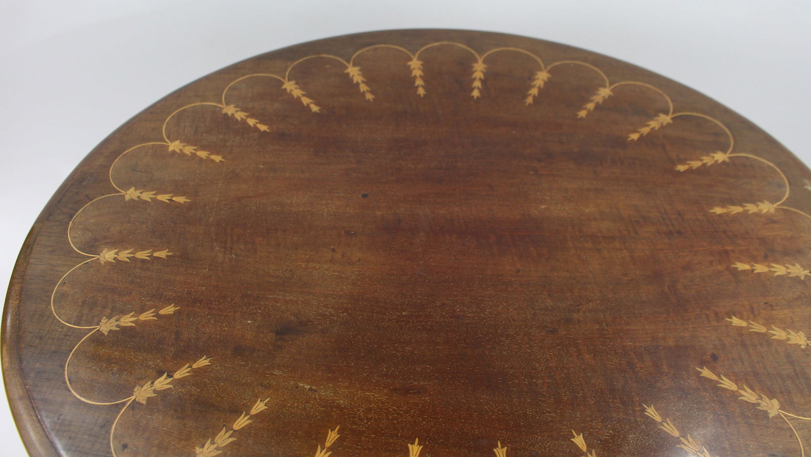 Edwardian Inlaid Oval Side Table - 5