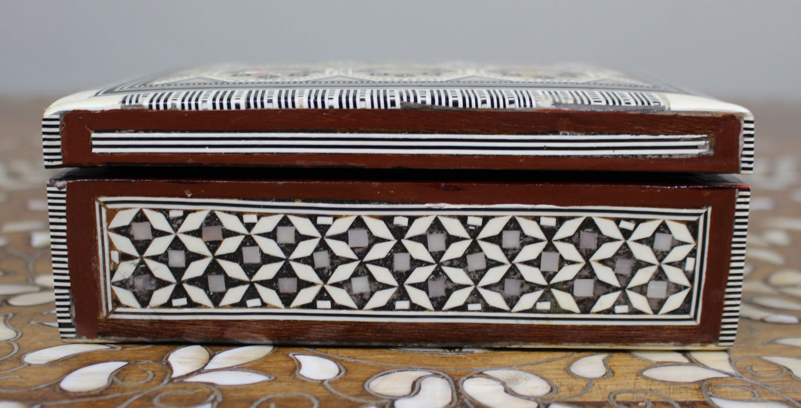 Decorative Inlaid Mother-of-Pearl and Bone Box - 3