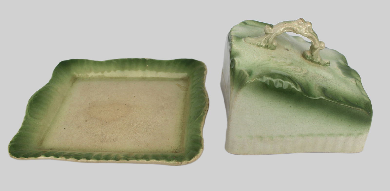 Antique Victorian English Cheese Dish - 2
