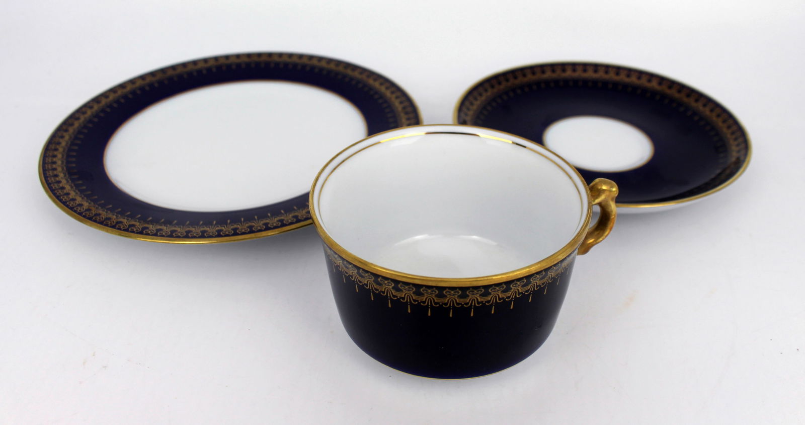 Set of 3 Romanov Collection Cobalt Blue Trios - 4