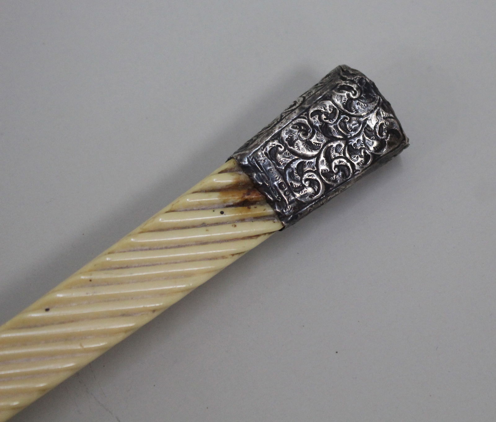 Antique Umbrella wih Silver Ferrule - 4