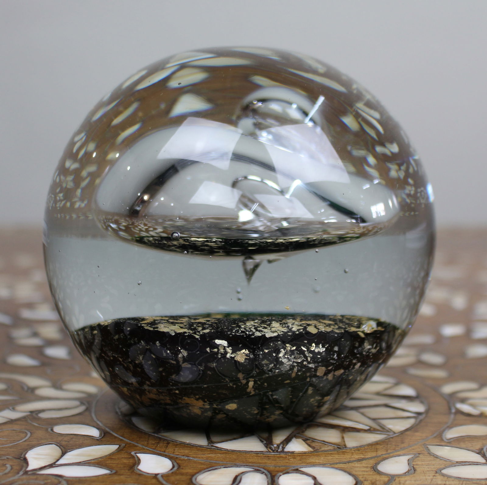 Large Vintage Gass Paperweight - 3