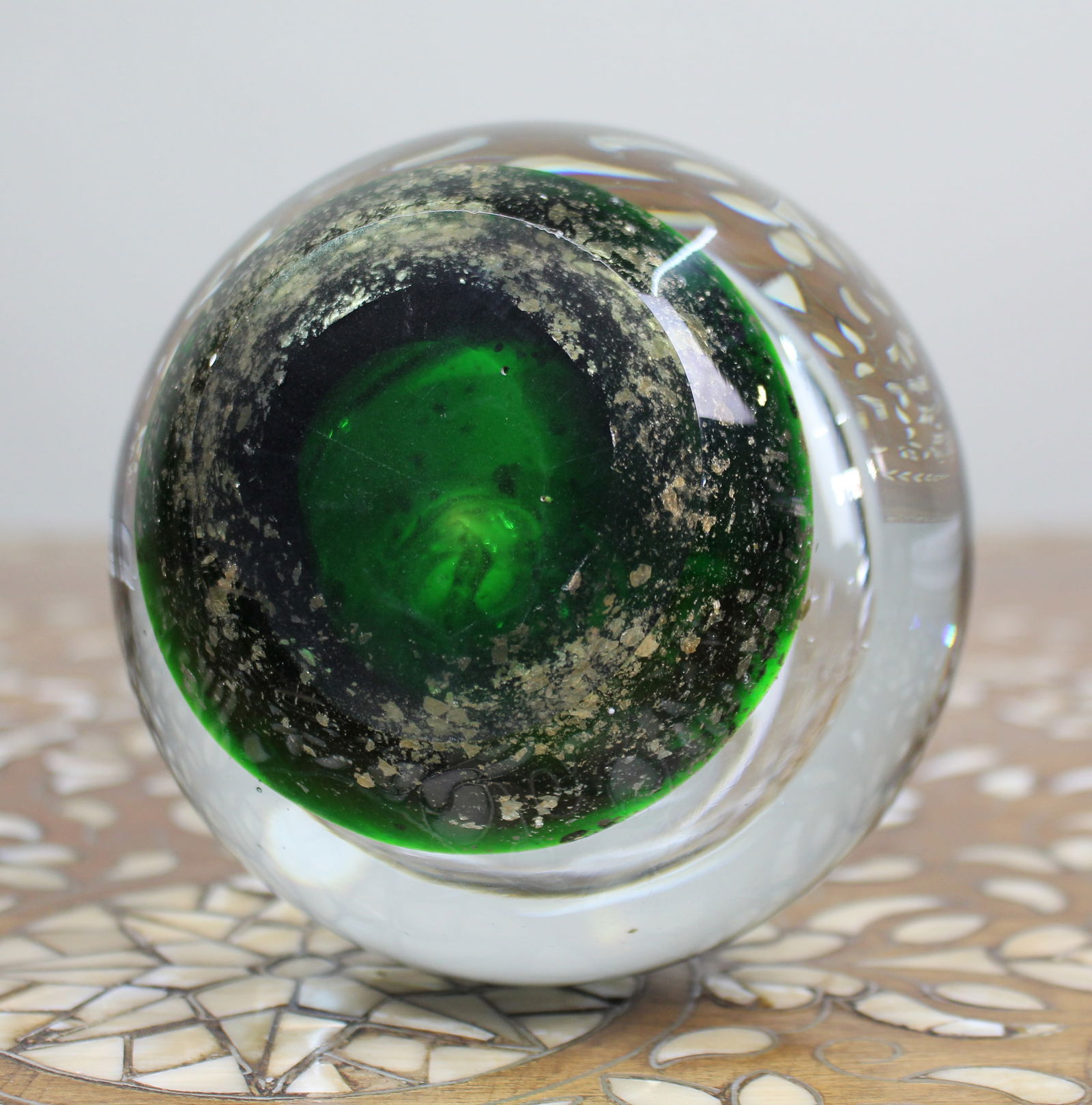 Large Vintage Gass Paperweight - 4