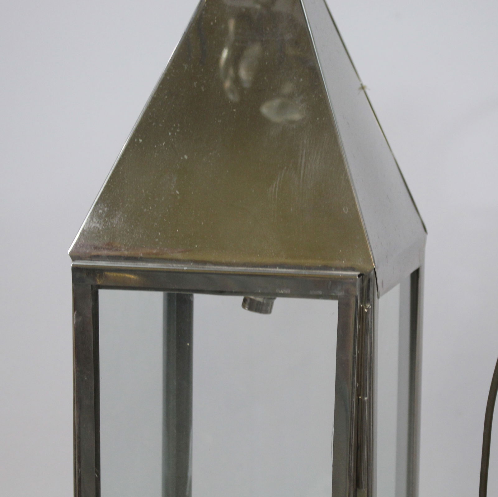 Pair of Large Vintage Chrome Lanterns - 2