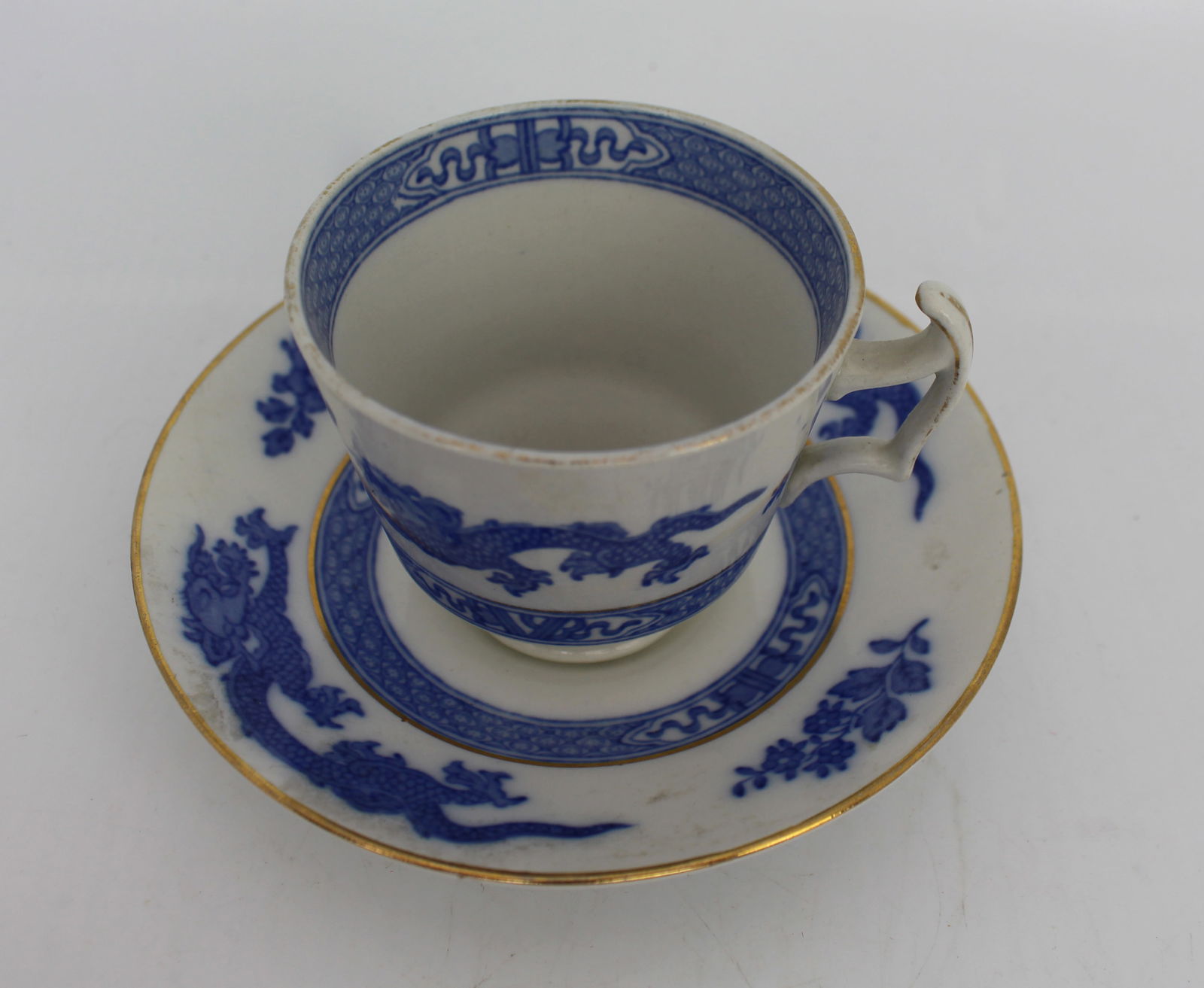 Cauldon Blue Dragon Tea Cup and Saucer - 2