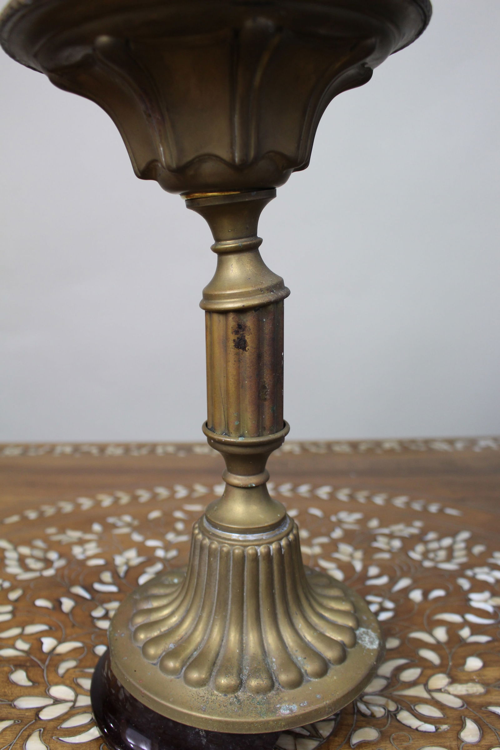 Antique Brass Oil Lamp, c.1900 - 3