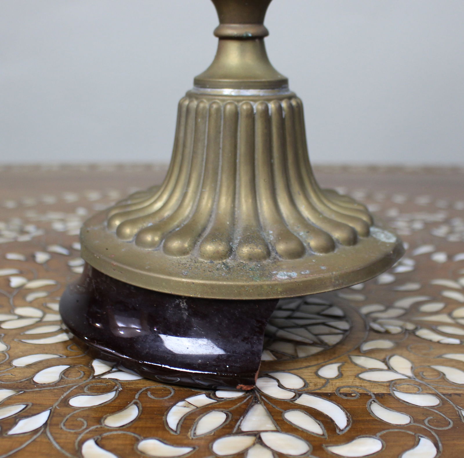 Antique Brass Oil Lamp, c.1900 - 4