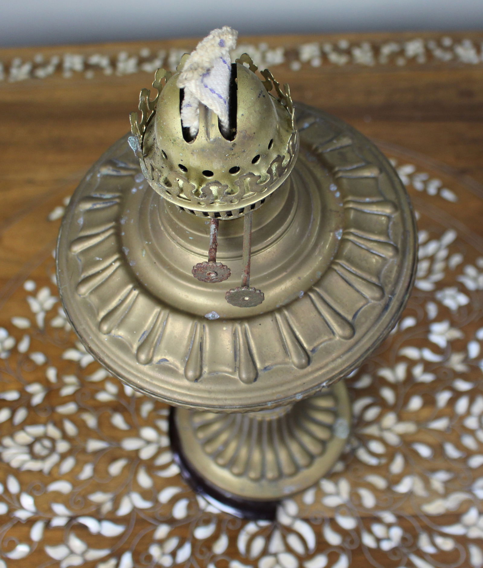 Antique Brass Oil Lamp, c.1900 - 5