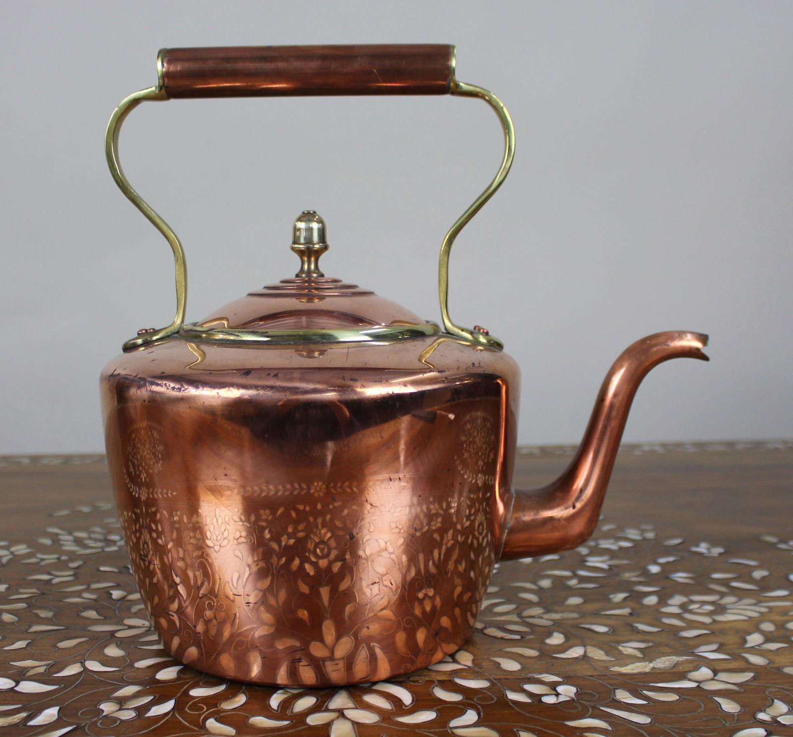 Copper and Brass Kettle, c.1930 - 4